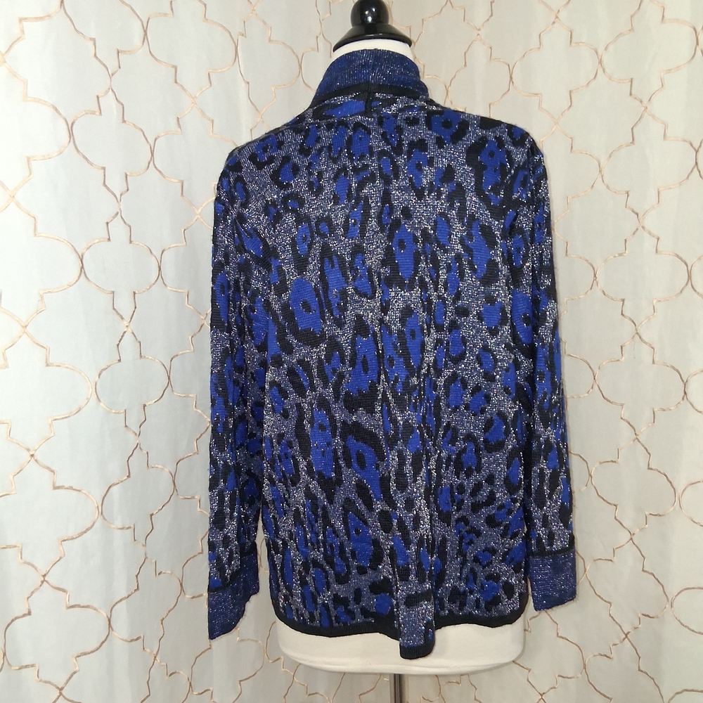 Ruby Rd. Blue and Black Cardigan - Picture 3 of 9